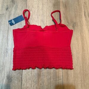 Hollister Bright Red Crop tank